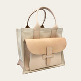 Sac 1 in Veggie Tan and Natural Canvas