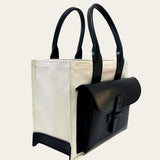 Sac 1 in Black Oxford and Natural Canvas