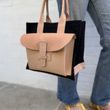 Sac 1 in Veggie Tan and Dark Denim