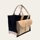 Sac 1 in Veggie Tan and Black Canvas