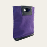 Fold Over in Black Oxford and Deep Purple Canvas