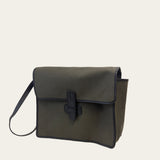 Messenger Sac  in Pine Canvas with Vegan Trim