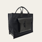 Sac 2 in Black Oxford and Black Canvas