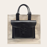 Sac 2 in Black Oxford and Natural Canvas