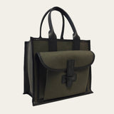 Sac 1 in Pine Canvas with Vegan Trim