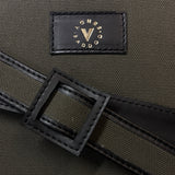 Messenger Sac  in Pine Canvas with Vegan Trim