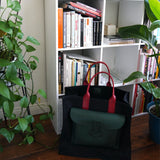 Sac 2 in Kelly Green Red and Black Canvas