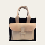 Sac 1 in Veggie Tan and Black Canvas