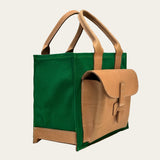 Sac 1 in Kelly Green Canvas and Natural Veggie Tan
