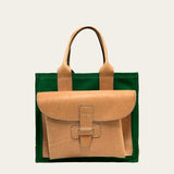 Sac 1 in Kelly Green Canvas and Natural Veggie Tan