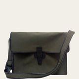 Messenger Sac  in Pine Canvas with Vegan Trim