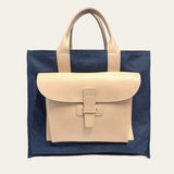 Sac 2 in Veggie Tan and Medium Denim